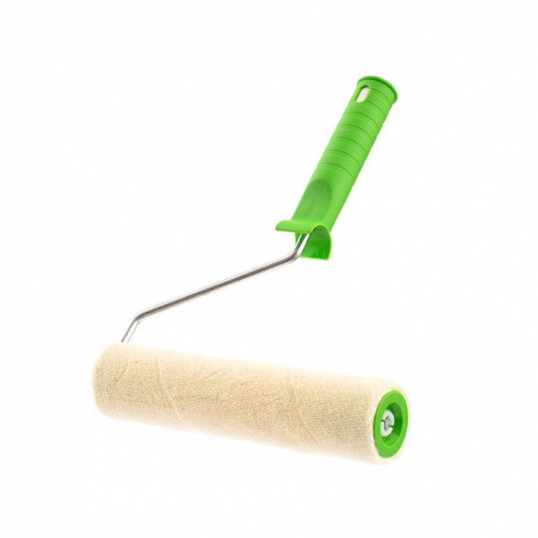 Валик Велюр с ручкой, 200 мм, ворс 5 мм, D 36 мм, D ручки 6 мм Россия Сибртех 80134