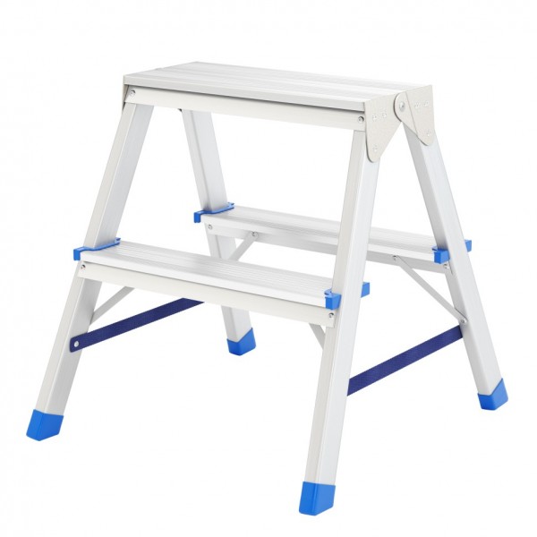 Стремянка двусторонняя 2 ступени, алюминиевая, Россия, Сибртех 97922