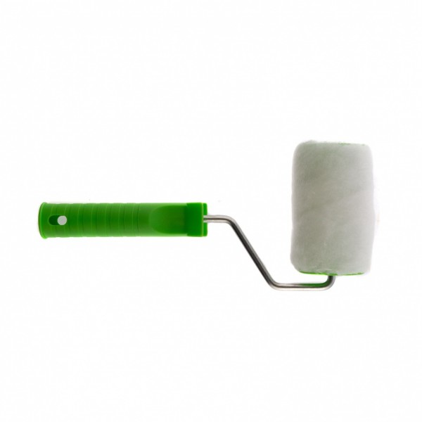 Валик Искусственный мех с ручкой, 100 мм, ворс 15 мм, D 48 мм, D ручки 6 мм, полиэстер Сибртех 80111