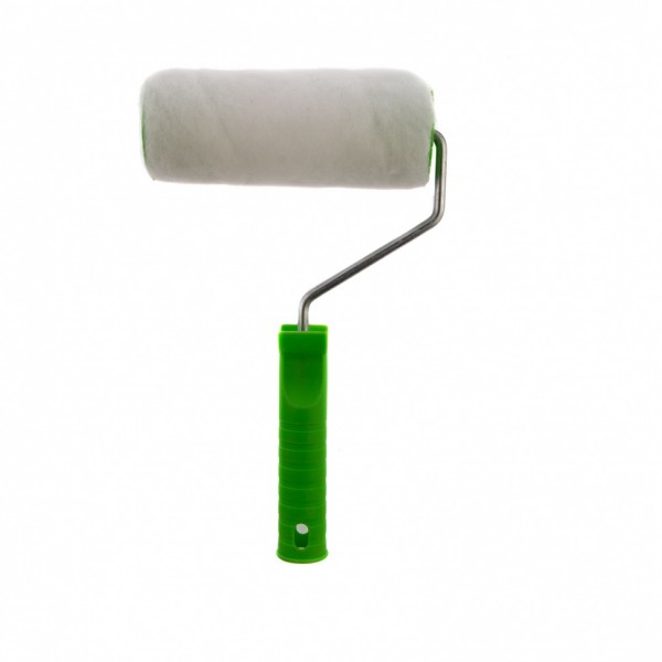Валик Искусственный мех с ручкой, 150 мм, ворс 15 мм, D 48 мм, D ручки 6 мм, полиэстер Сибртех 80112