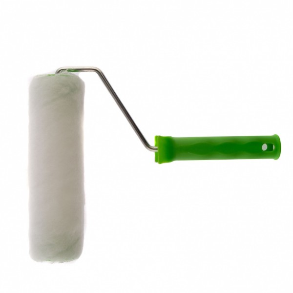 Валик Искусственный мех с ручкой, 200 мм, ворс 15 мм, D 48 мм, D ручки 6 мм, полиэстер Сибртех 80113