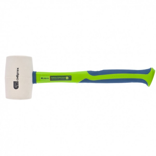 Киянка резиновая, 680 г, белая резина, фибергласовая рукоятка Сибртех 11168