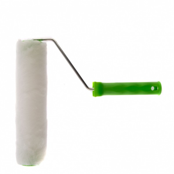 Валик Искусственный мех с ручкой, 250 мм,ворс 15 мм, D 48 мм, D ручки 6 мм, полиэстер Сибртех 80114