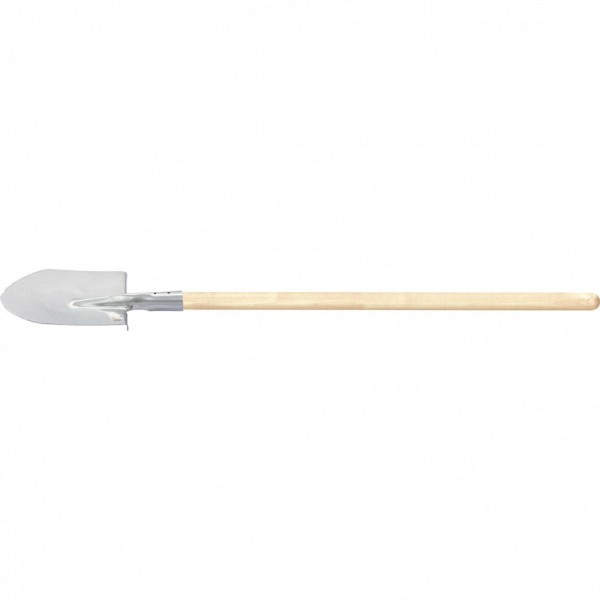 Лопата штыковая, нержавеющая сталь, 215 х 265 х 1450 мм, деревянный черенок, Россия, Сибртех 61467
