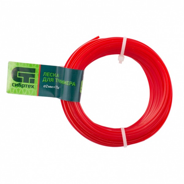 Леска для триммера треугольная, 2.0 мм х 15 м, Россия Сибртех 961635