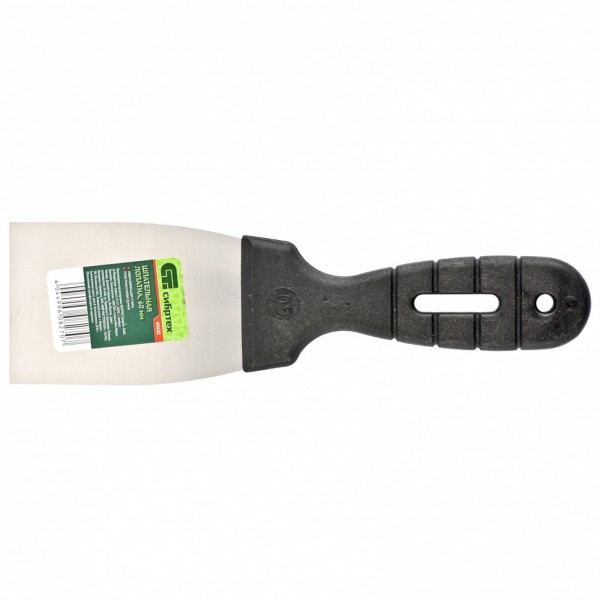 Шпательная лопатка из нержавеющей стали, 60 мм, пластмассовая ручка Сибртех 85432